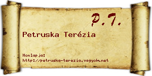 Petruska Terézia névjegykártya
