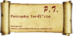 Petruska Terézia névjegykártya