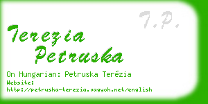 terezia petruska business card